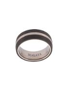 Nialaya Jewelry Colour Block Paneled Ring - Black