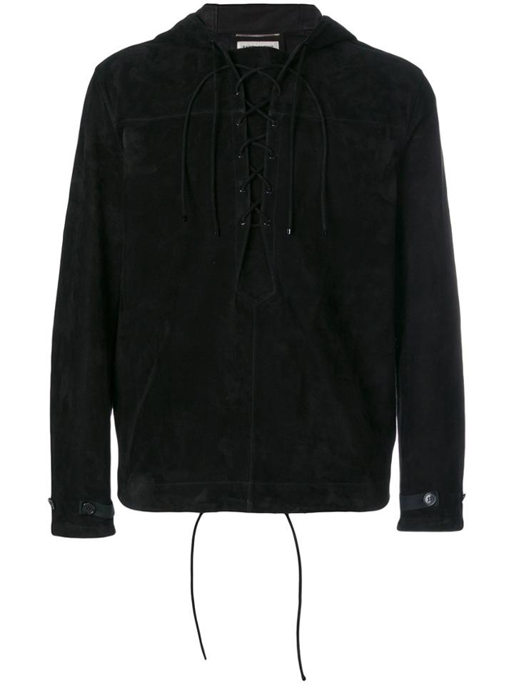 Saint Laurent Pull-over Hooded Jacket - Black