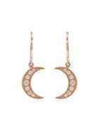 Andrea Fohrman Crescent Moon Diamond Earrings - Gold