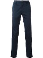 Incotex Tapered Trousers, Size: 34, Blue, Cotton/spandex/elastane