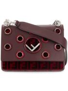 Fendi Embellished Kan I F Handbag - Red