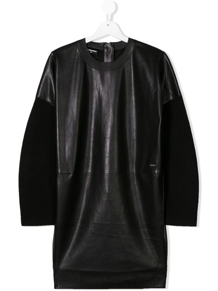 Dsquared2 Kids Teen Panelled Shift Dress - Black