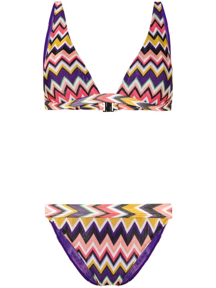 Missoni Mare Zigzag Pattern Bikini - Purple