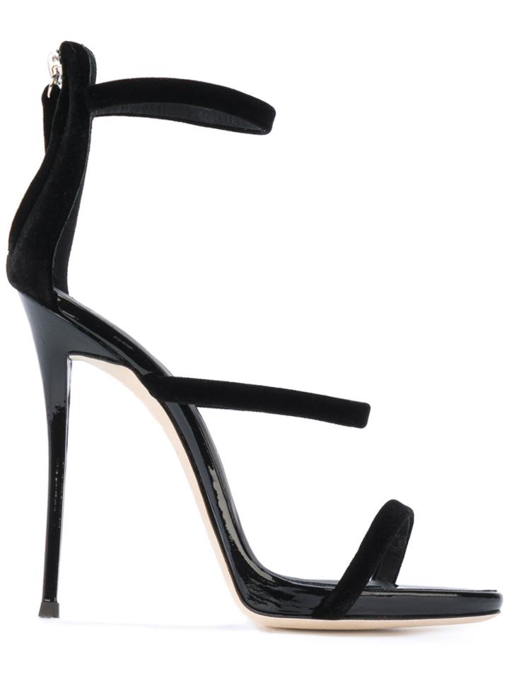 Giuseppe Zanotti Design Harmony Velvet Sandals - Black