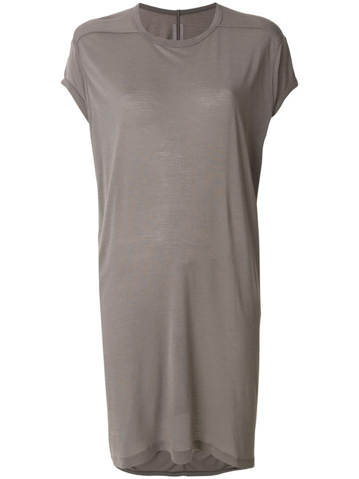 Rick Owens Long-line T-shirt - Grey