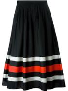 Salvatore Ferragamo Striped A-line Skirt