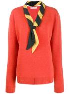 Jw Anderson Scarf Detail Sweater - Orange