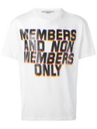 Stella Mccartney Members Print T-shirt, Men's, Size: Xs, White, Cotton