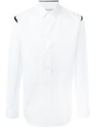 Alexander Mcqueen Contrast Detail Shirt, Men's, Size: 15, White, Cotton