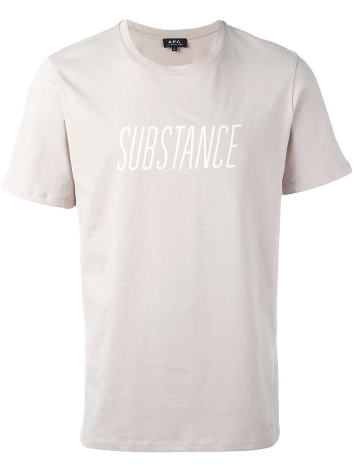 A.p.c. 'substance' T-shirt, Men's, Size: Large, Nude/neutrals, Cotton