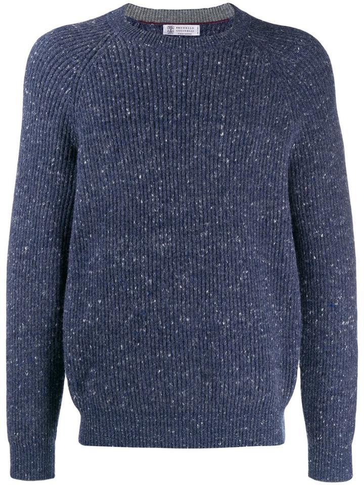 Brunello Cucinelli Ribbed Jumper - Blue