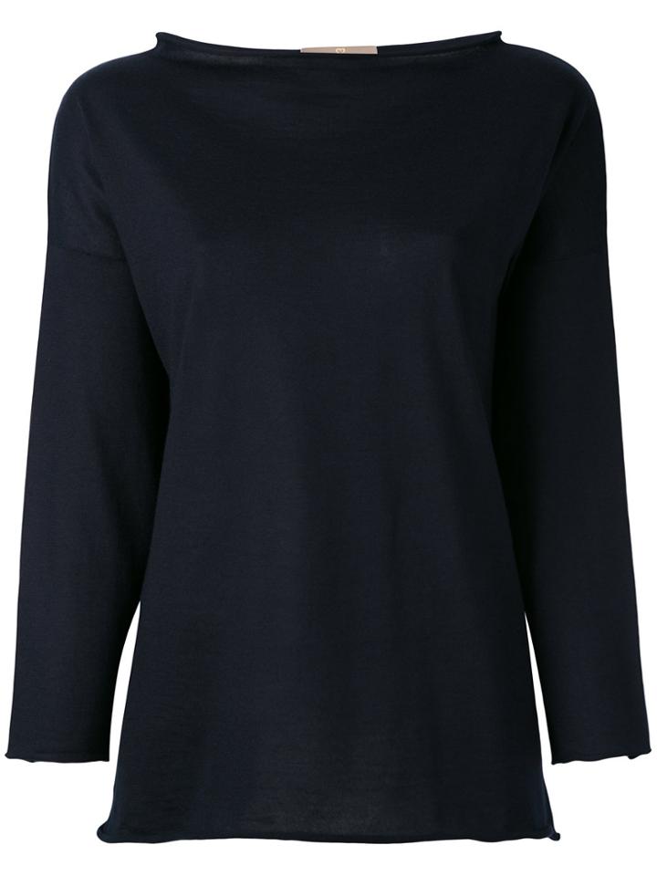 Cruciani Boat Neck Jumper - Blue