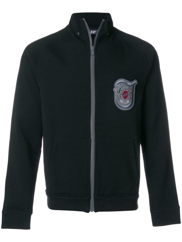 Jo No Fui Logo Patch Knit Jacket - Black