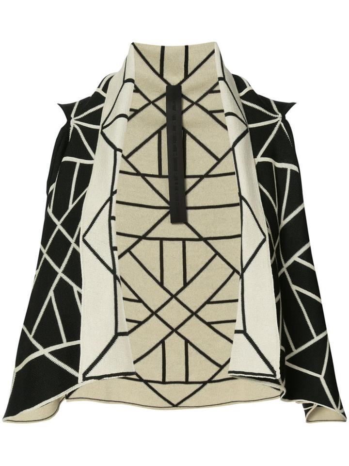 Gareth Pugh - Graphic Sleeveless Sweater - Women - Silk/cotton - One Size, Black, Silk/cotton