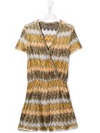 Mc2 Saint Barth Chevron Knit Playsuit - Neutrals