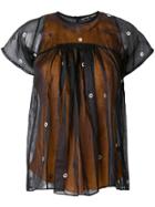 Jupe By Jackie Embroidered Layered Top - Black
