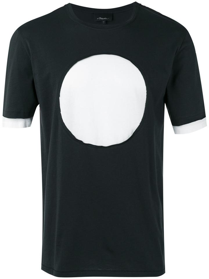 3.1 Phillip Lim Circular Print T-shirt, Men's, Size: Medium, Black, Cotton