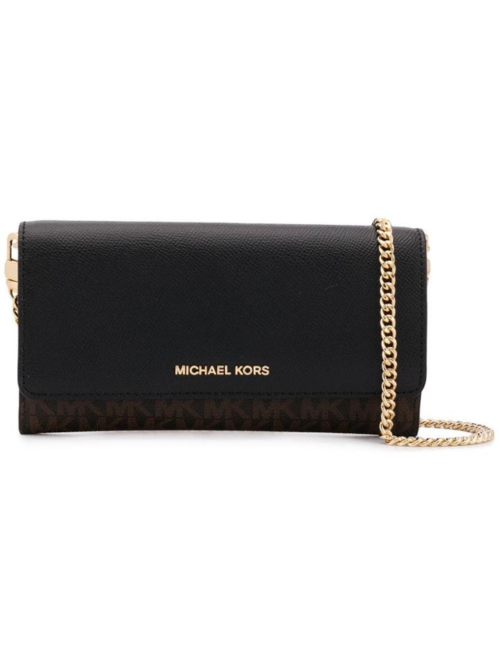 Michael Michael Kors Convertible Chain Wallet - Black