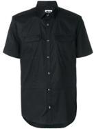 Les Hommes Urban Mesh Trim Shirt - Black