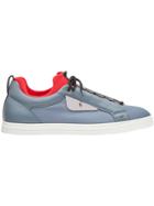 Fendi Bag Bugs-appliqué Sneakers - Blue