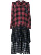 Circus Hotel Checked Patchwork Dress - Multicolour