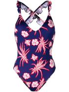 Pinko Floral Swimsuit - Blue
