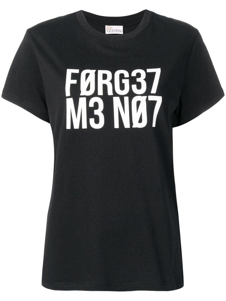 Red Valentino F0rg37 M3 N07 T-shirt - Black