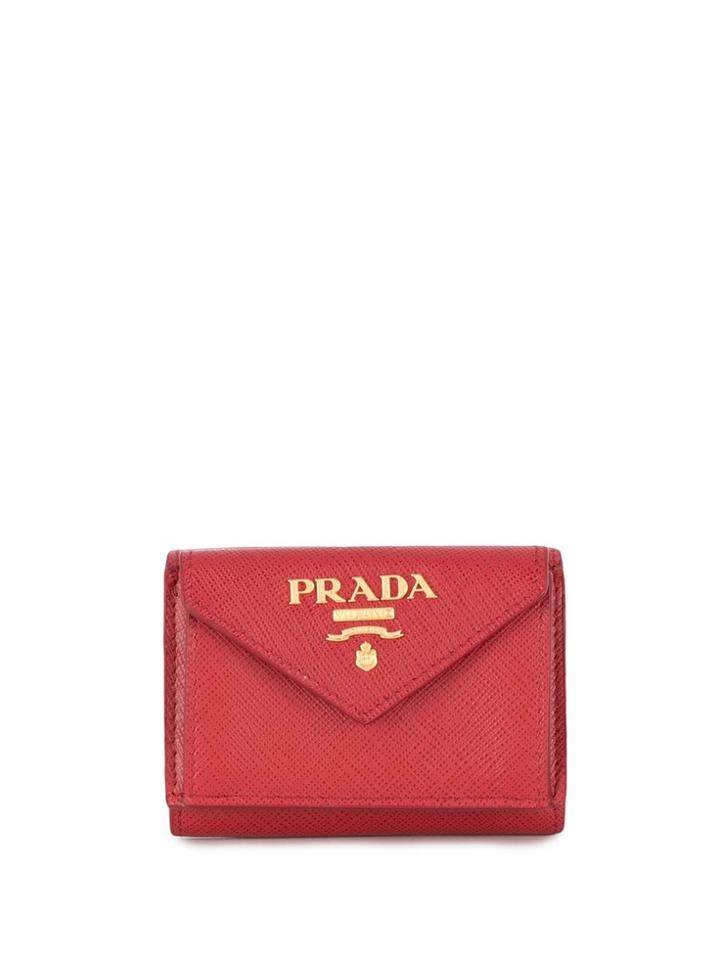 Prada Small Flap Purse - Red