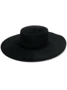 Alberta Ferretti Wide Matiné Hat - Black