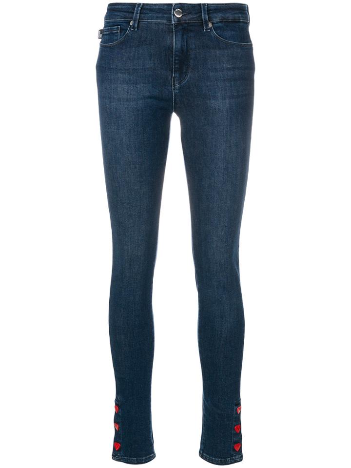 Love Moschino Heart Detail Skinny Jeans - Blue