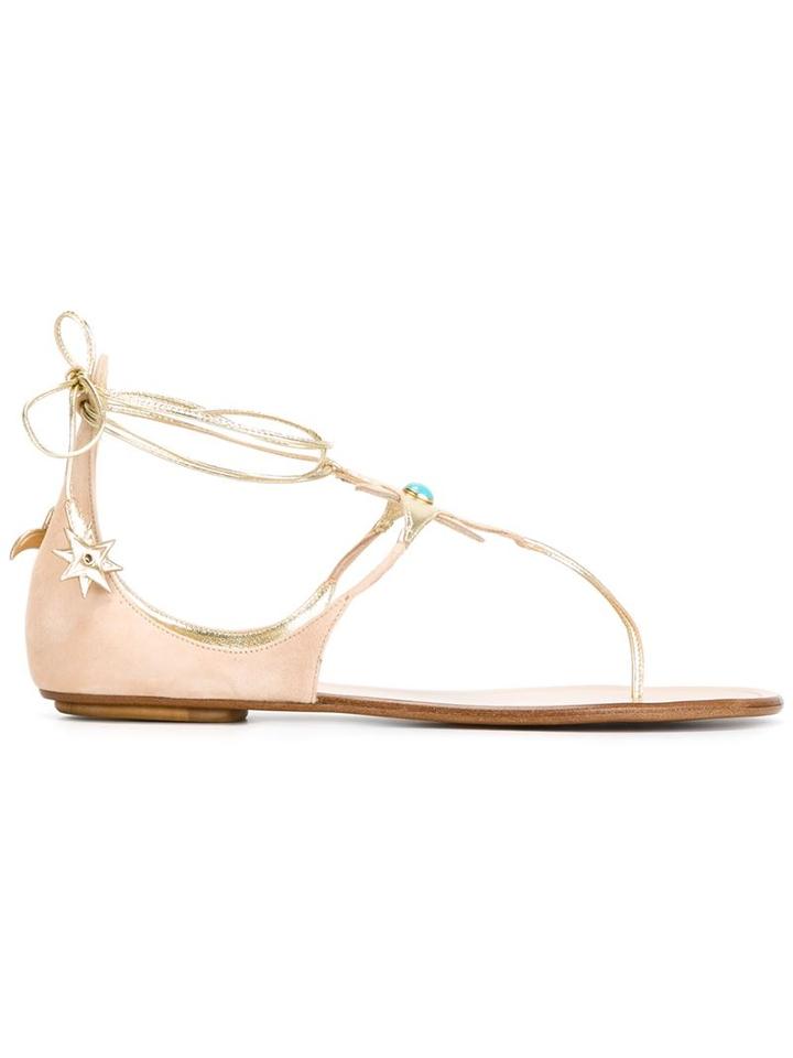 Aquazzura Cut-out Star Flat Sandals