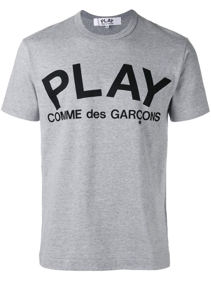 Comme Des Garçons Play Logo T-shirt - Grey