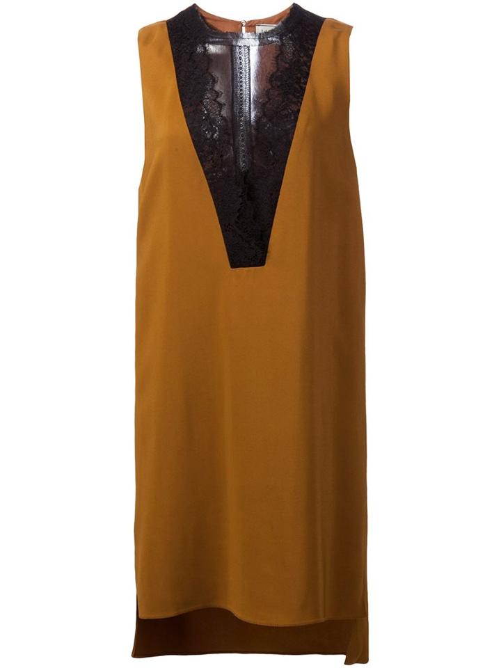 Lanvin Sleeveess Lace Panel Top