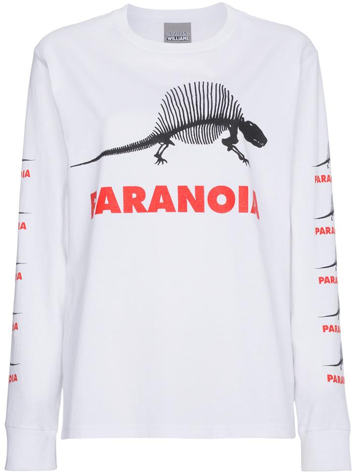 Ashley Williams Dino Motif Cotton T Shirt - White