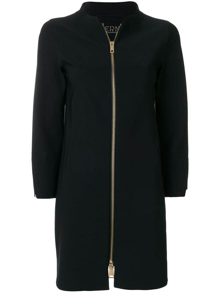 Herno Straight-fit Zip Up Coat - Blue