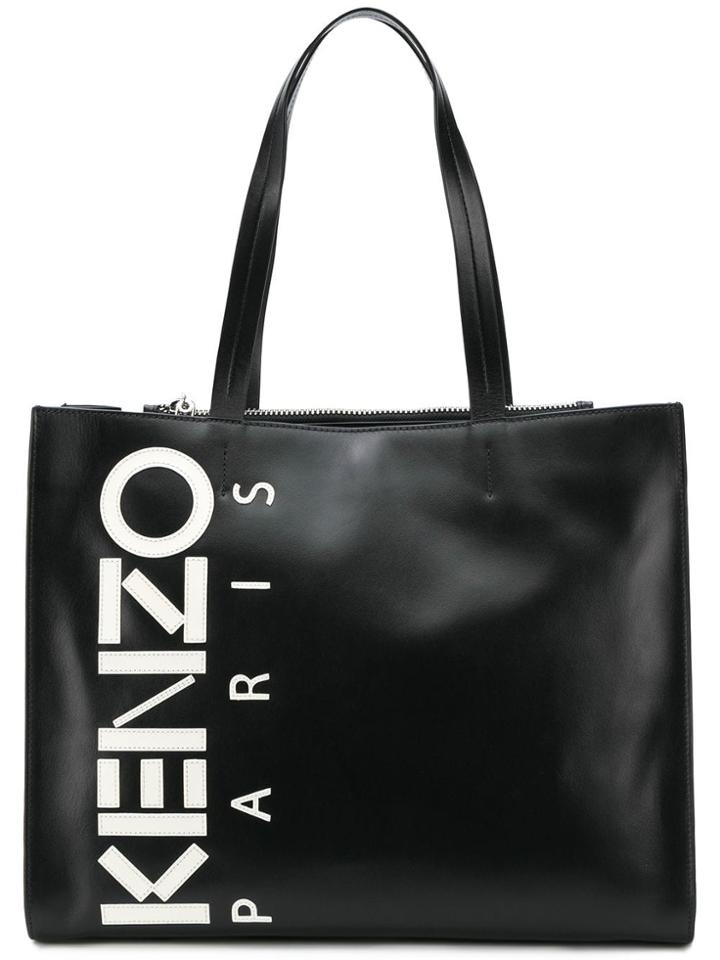 Kenzo Logo Print Tote - Black