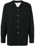 Universal Works Collarless Buttoned Shirt - Black