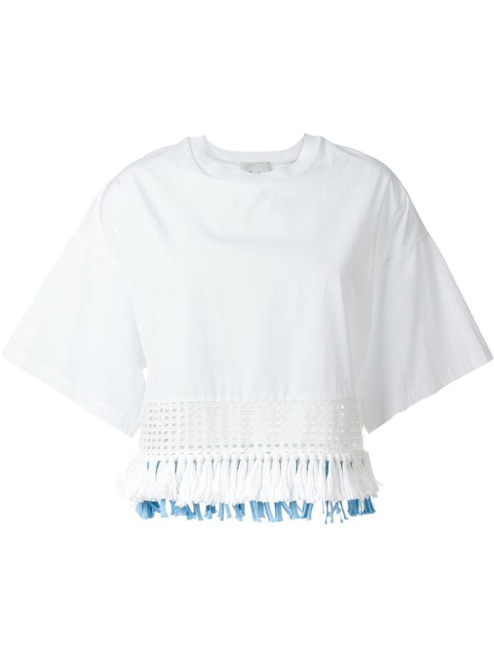 3.1 Phillip Lim Cropped Fringed Blouse - White