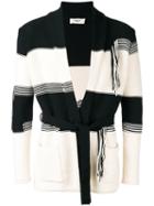 Ports 1961 Tie-front Chunky Cardigan, Men's, Size: Xl, Black, Cotton/polyamide