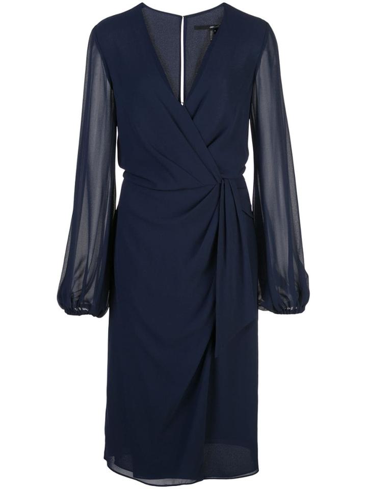 Jay Godfrey Wrap Style Midi Dress - Blue