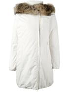 Woolrich 'eugene' Coat, Women's, Size: Small, Nude/neutrals, Feather Down/polyamide/polyester/racoon Fur