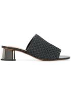 Robert Clergerie Woven Effect Mules - Black