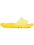 Adidas By Stella Mccartney Logo Print Slide Sandals - Yellow & Orange