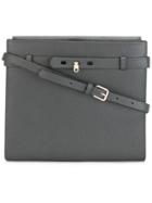 Valextra Grained Crossbody Bag - Grey