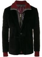Dolce & Gabbana Padded Jacket Lined Corduroy Blazer - Black
