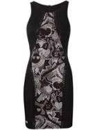 Philipp Plein 'emoji Racer' Dress, Women's, Size: Medium, Black, Polyester/spandex/elastane/viscose/crystal