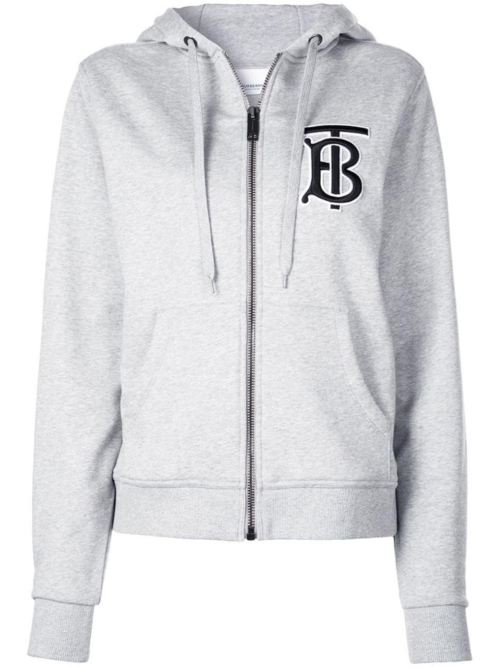 Burberry Monogram Motif Oversized Hoodie - Grey
