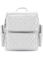 Chanel Vintage Quilted Cc Backpack - Metallic