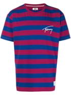Tommy Jeans Signature Stripe T-shirt - Pink & Purple