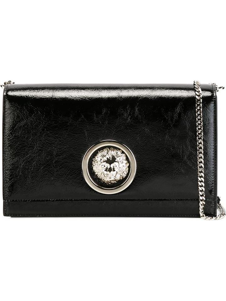 Versus Lion Head Shoulder Bag, Women's, Black, Leather
